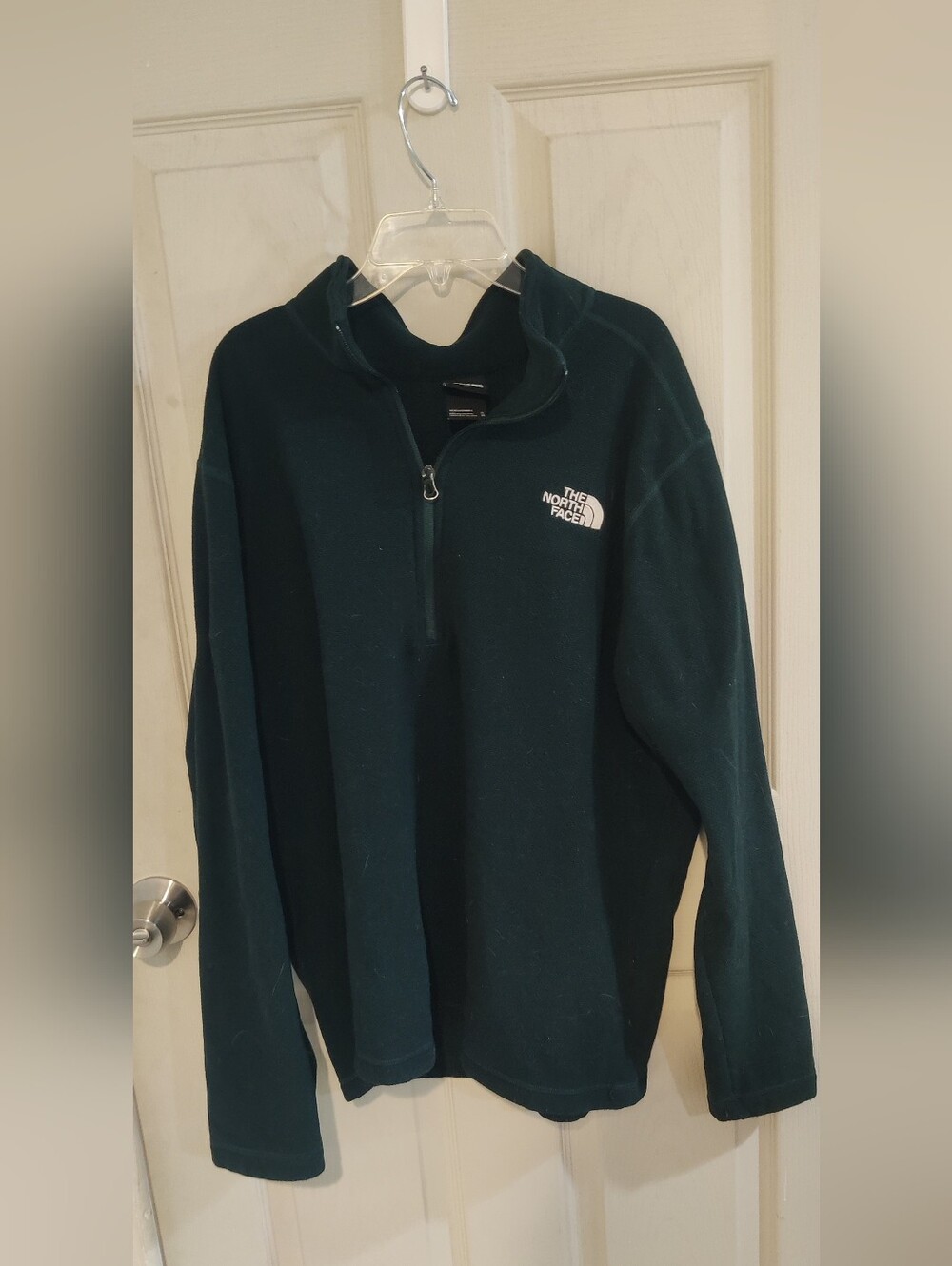 The North Face Teal Green Blue Long Sleeve Quarter Zip Men's XL